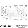 Cifial Slim Techno 3 Control Shower Valve 2 Outlets Dimension