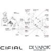 Cifial 600NV60CL Slim Coule Thermostatic Shower Valve 1 Outlet Dimension