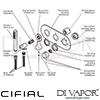 Cifial TH251 2 Control Therm Shower System Dimension