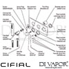 Cifial 600S38TH-x11 PVD X11 2 Control Landscape Thermostatic Shower System 2 Outlets Dimension