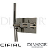 Cifial 600S38TH-x20 PVD X20 2 Control Landscape Thermostatic Shower System 2 Outlets Spare Parts