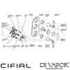 Cifial Asbury 3 Outlet Shower Valve Clear Crystal Dimension