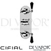 Cifial Black 3 Outlet Shower Valve Spare Parts