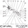 Cifial 600V32BHL Brookhaven Lever 3 Control Thermostatic Shower Valve Dimension