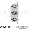 Cifial 600V32BHL Brookhaven Lever 3 Control Thermostatic Shower Valve Spare Parts