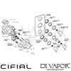 Cifial 600V32CL Coule 3 Control Thermostatic Shower Valve Dimension