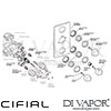 Cifial 600V32CU Cudo 3 Control Thermostatic Shower Valve Dimension