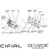 Cifial 600V32ED Edwardian 3 Control Thermostatic Shower Valve Dimension