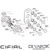 Cifial 600V32EM Emmie 3 Control Thermostatic Shower Valve Dimension