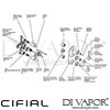 Cifial 600V32SE Technovation 35 3 Control Thermostatic Shower Valve Dimension