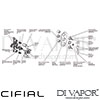 Cifial 600V32SF Adele 3 Control Thermostatic Shower Valve 2 Outlets Dimension