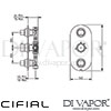 Cifial 600V32SF Adele 3 Control Thermostatic Shower Valve 2 Outlets Dimensions