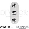 Cifial 600V32SF Adele 3 Control Thermostatic Shower Valve 2 Outlets Spare Parts