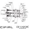 Cifial 600V32SY Techno 65 3 Control Thermostatic Shower Valve 2 Outlets Dimension