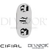 Cifial 600V32SY Techno 65 3 Control Thermostatic Shower Valve 2 Outlets Spare Parts