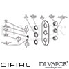 Cifial 3 Control Therm Valve 2 Outlets Dimension
