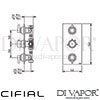 Cifial 600V32TB Techno 300 3 Control Thermostatic Valve 2 Outlets Shower Dimensions