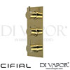 Cifial 600V32TH-X11 PVD X11 3 Control Thermostatic Valve 2 Outlets Spare Parts