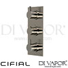 Cifial 600V32TH-X20 PVD X20 3 Control Thermostatic Shower Valve 2 Outlets Spare Parts