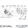 Cifial 600V32THX300 Techno X300 3 Control Thermostatic Shower Valve 2 Outlets Dimension