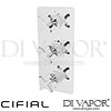 Cifial Texa 3 Control Therm Shower Valve 2 Outlets Spare Parts