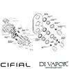 Cifial 600V32VV-614 Black Viva 3 Control Thermostatic Valve Clear Swarovski Crystal Dimension