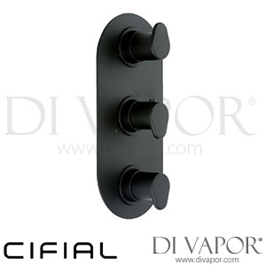 Cifial 600V32VV-614 Black Viva 3 Control Thermostatic Valve Clear Swarovski Crystal Spare Parts