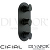 Cifial 600V32VV-614 Black Viva 3 Control Thermostatic Valve Clear Swarovski Crystal Spare Parts