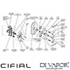 Cifial 600V33BHL Brookhaven Lever 3 Control Thermostatic Valve with Diverter Dimension
