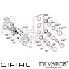Cifial 600V33CU Cudo 3 Control Thermostatic Shower Valve with Diverter Dimension