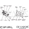 Cifial 600V33ED Edwardian 3 Control Thermostatic Shower Valve with Diverter Dimension