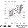 Cifial 600V33QD Mini Square 3 Control Thermostatic Valve 3 Outlets Shower Dimension