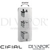 Cifial 600V33QD Mini Square 3 Control Thermostatic Valve 3 Outlets Shower Spare Parts