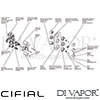Cifial 600V33SF Adele 3 Control Themostatic Shower Valve 3 Outlets Dimension