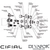 Cifial 600V33SY Techno 65 3 Control Thermostatic Shower Valve 3 Outlets Dimension