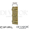 Cifial 600V33TH-X11 PVD X11 3 Control Thermostatic Shower Valve 3 Outlets Spare Parts