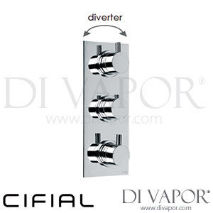 Cifial 600V33TH Technovation 465 Chrome | Black 3 Control Thermostatic Valve Vertical 3 Outlets Spare Parts