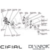 Cifial 600V33THX300 Techno X300 3 Control Thermostatic Shower Valve 3 Outlets Dimension