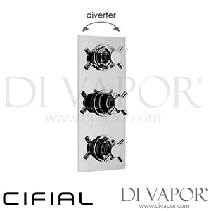 Cifial 600V33THX300 Techno X300 3 Control Thermostatic Shower Valve 3 Outlets Spare Parts