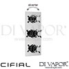 Cifial 600V33THX300 Techno X300 3 Control Thermostatic Shower Valve 3 Outlets Spare Parts