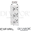Cifial Texa 3 Control Thermostatic Valve 3 Outlets Spare Parts