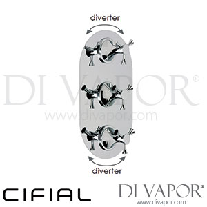 Cifial 600V34BHX Brookhaven Cross 3 Control Thermostatic Valve with Double Diverter Spare Parts