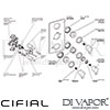 Cifial 600V34CL Coule 3 Control Thermostatic Valve with Double Diverter Dimension
