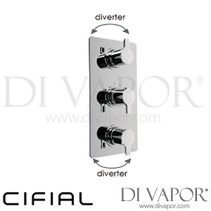 Cifial 600V34CL Coule 3 Control Thermostatic Valve with Double Diverter Spare Parts