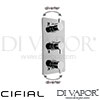Cifial 600V34CL Coule 3 Control Thermostatic Valve with Double Diverter Spare Parts