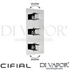 Cifial 600V34CU Cudo 3 Control Thermostatic Shower Valve With Double Diverter Spare Parts