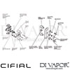 Cifial 600V34ED Edwardian 3 Control Thermostatic Shower Valve with Double Diverter Dimension
