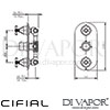 Cifial 600V34ED Edwardian 3 Control Thermostatic Shower Valve with Double Diverter Dimensions