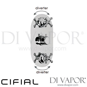 Cifial 600V34ED Edwardian 3 Control Thermostatic Shower Valve with Double Diverter Spare Parts