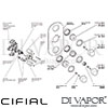 Cifial 600V34EM Emmie 3 Control Thermostatic Valve with Double Diverter Dimension